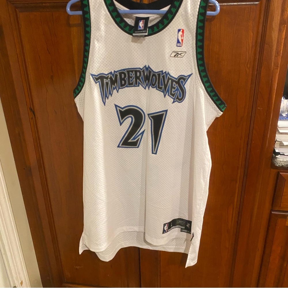 Vintage Reebok Minnesota Timberwolves Kevin Garnett NBA basketball jersey
